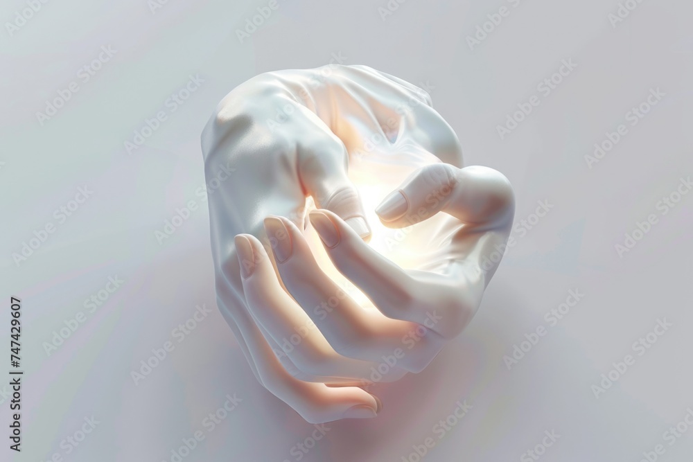 Poster detailed close up of a person's hand holding an object, suitable for various projects