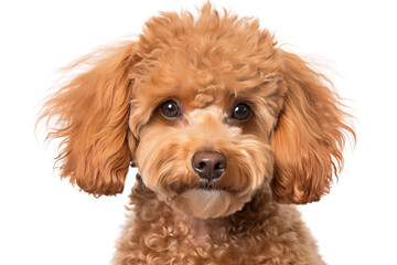 Cute Poodle dog isolated on transparent background