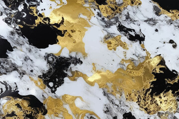Beautiful Marble texture.  Abstract Golden Waves on White Black Marbled Distorted Textured Background. Black and golden marble background. Marble tiles for ceramic wall tiles and floor tiles.