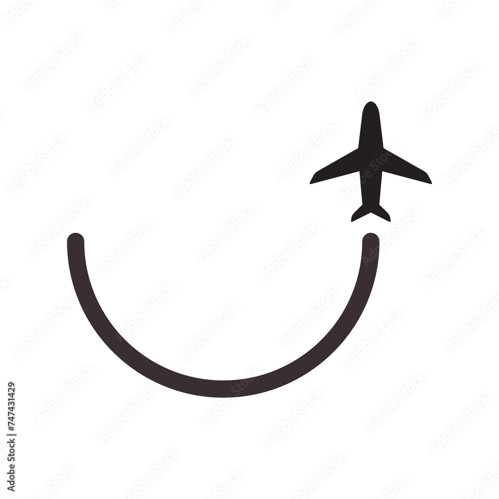 Wall mural smile traveling icon logo vector