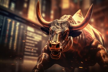 animal bull in the stock market
