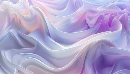 Obraz premium a white abstract background with a wavy pattern, in the style of soft shading, digital gradient blends