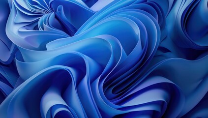 abstract blue curves and shapes on a background, in the style of smooth lines, sky-blue and cyan