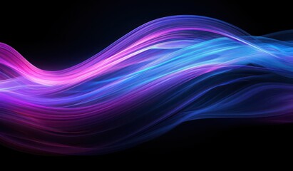 abstract colorful curved shape blurry background in pink, purple and blue, in the style of flat backgrounds, dark azure and purple