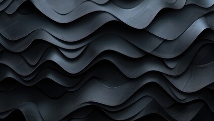 Obraz premium abstract digital vector black wavy patterns background, abstract pattern