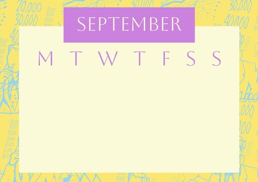 Organizing monthly activities, the September calendar template with a clear, simple layout