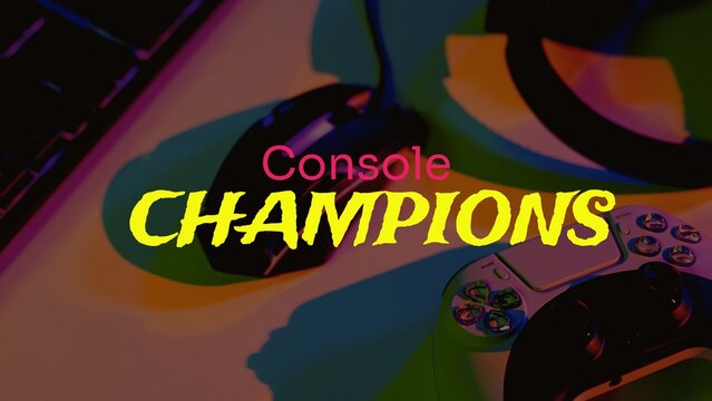 Promoting a gaming tournament, vibrant controllers capture the competitive spirit