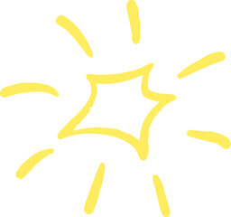 star light spark icon line doodle