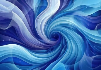 blue waves abstract background vector, in the style of rounded, rim light, whiplash curves, asymmetrical framing, white and blue