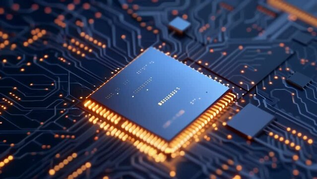 A microchip embedded in a metal casing used for tracking individual components as they are embled into a larger product.