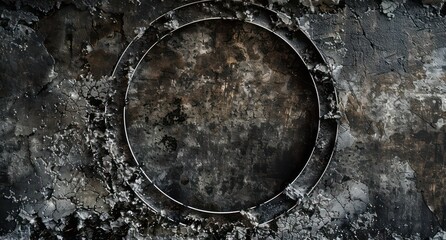 dark and grungy grunge texture texture background, black and gray, rounded, concrete 