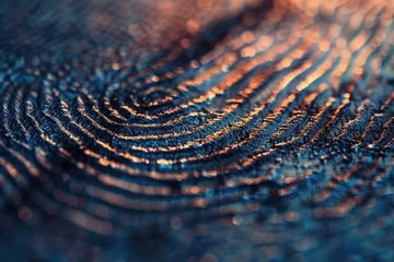 Foto op Aluminium Close up of a fingerprint on a piece of wood. Suitable for security and forensic concepts © Fotograf
