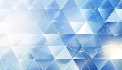 geometric blue background triangle with white lines,  light blue and light amber