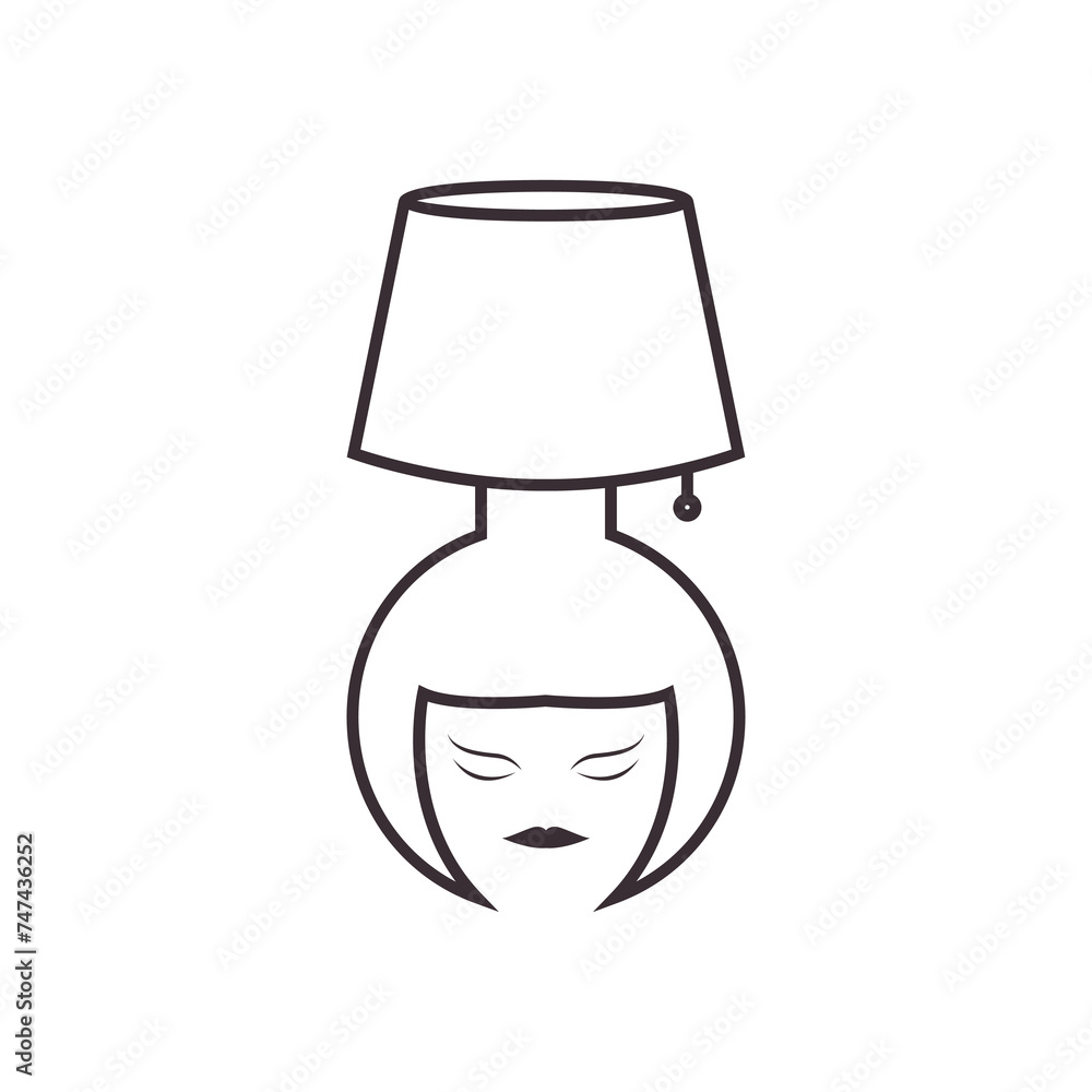 Canvas Prints beauty lamp icon logo vector