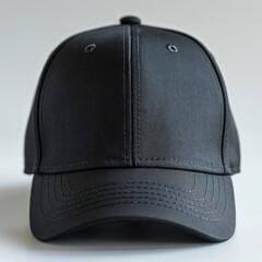 Fototapeta premium Blank black baseball cap, mockup, isolated.