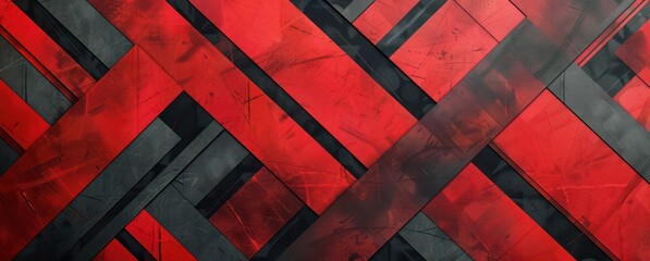 red abstract red pattern geometric pattern, in the style of gray and black, futurism influence