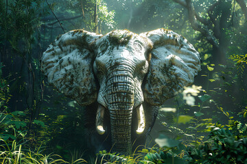 Ancient grace, silent giants, forest guardians, close elephant encounter.