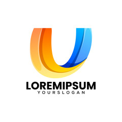 colorful letter u creative logo design © soepratman