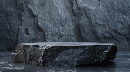 A large rock sitting on top of a table. Perfect for adding a natural touch to any design