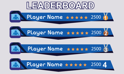 game leaderboard with abstract background game vector