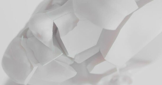 White kaleidoscope patterns