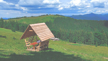 Carpathians. A place for rest and relaxation high in the mountains.