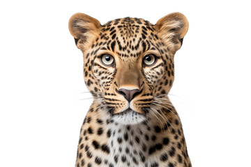 leopard photo isolated on transparent background.