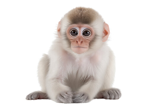 monkey photo isolated on transparent background.