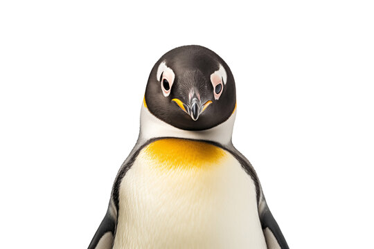 penguin photo isolated on transparent background.