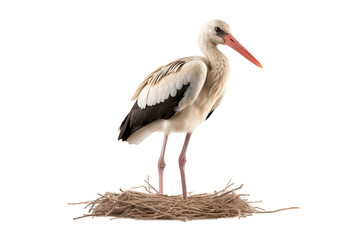 Fototapeta premium stork bird photo isolated on transparent background.