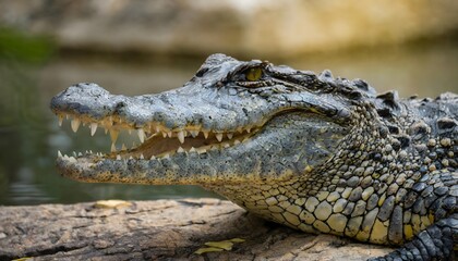 Obraz premium crocodile in the water