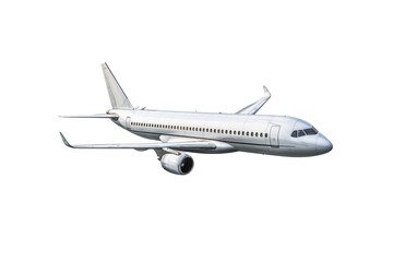 passenger airplane photo isolated on transparent background.