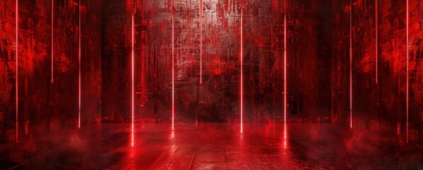 futuristic background with a red outline, dramatic future tech, bold patterns and typography, abstract minimalism appreciator