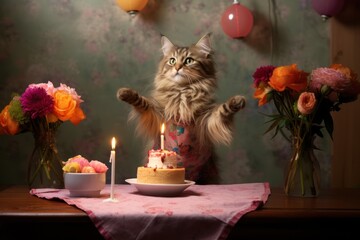 cat and cake