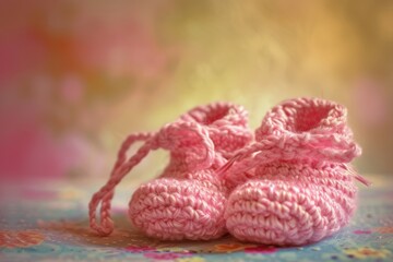 knitted children's shoes made of natural wool, handmade. Warmth and comfort for newborns