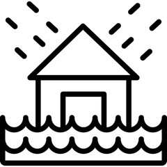 Flood Vector Line Icon