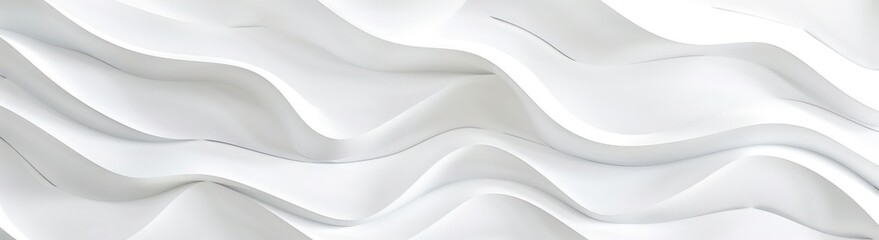 Obraz na płótnie Canvas white abstract wave pattern background vector, in the style of layers of texture, smooth curves
