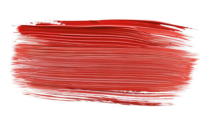 Shiny red brush watercolor painting isolated on transparent background. watercolor png