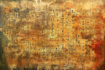 Tattered Ancient Chinese Manuscript with Characters