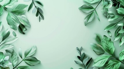 Vibrant green leaves creating a natural background, perfect for adding text overlays
