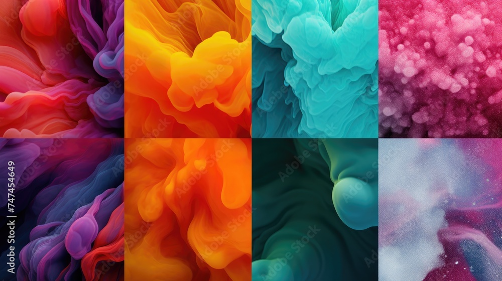 Leinwandbilder a collection of four different colored images. can be used for various design projects.