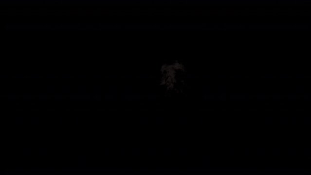 Realistic Muzzle flashes straight fire montage with smoke effect. Automatic fire Realistic gun shot muzzle flashes set with Isolated on black background Alpha