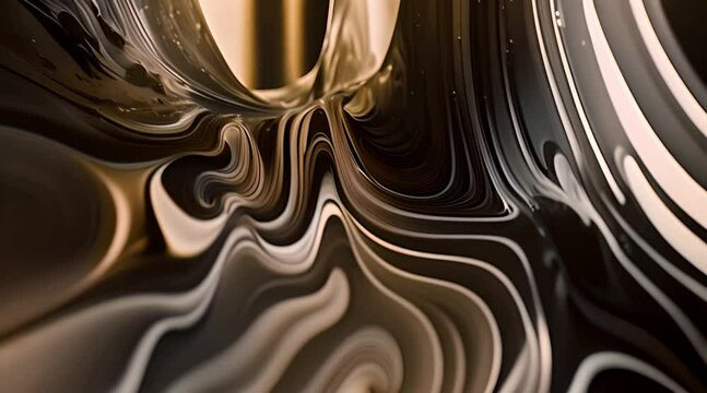 abstract fluid video with luxury elegant texture. Mixing paint or wavy liquid macro texture motion