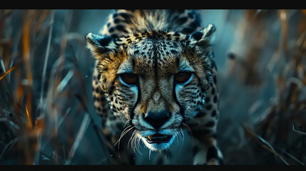 Witnessing a cheetah's fierce determination as it hunts prey.