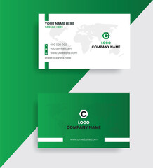 Abstract And creative business card Design With Gradient Color.