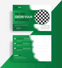 Abstract And creative Postcard Design With Gradient Color.