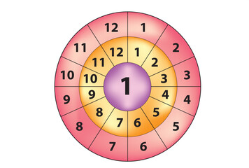 Multiplication circle 1 for calculations 