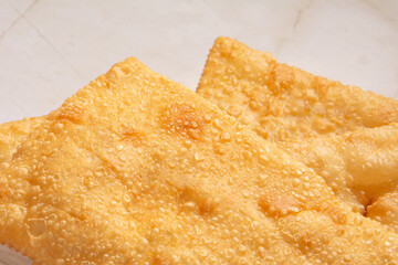 Pastel food traditional pastry fried street food isolated front view close up