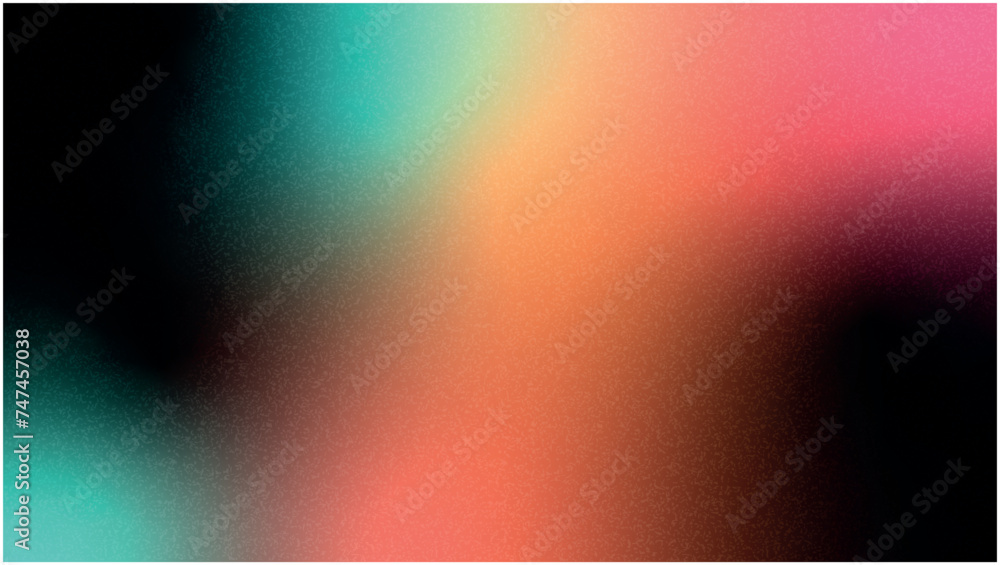 Poster abstract colorful background with gradient background with strong noise effect. color gradient, ombr