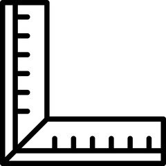 Ruler Vector Line Icon